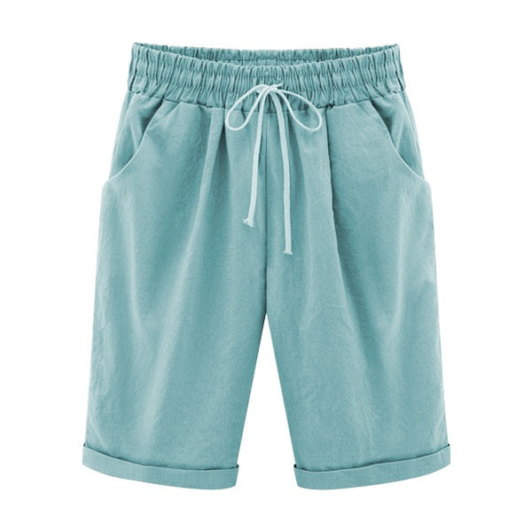 Verstelbare Taille Casual Shorts Vetersluiting voor Vrouwen