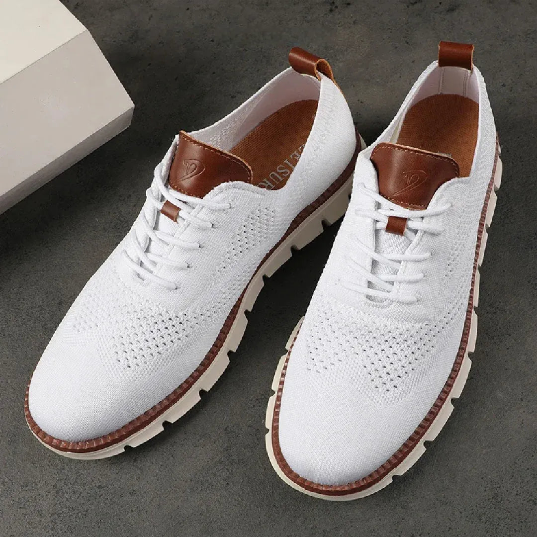 Wingtip Oxford Ademende Schoenen voor Mannen