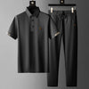 Ice Silk Snel Drogend Poloshirt Set Voor Mannen