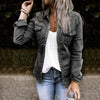 Losse Hooded Denim Jack voor Vrouwen