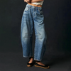 Korte Baggy Jeans Lage Taille voor Vrouwen