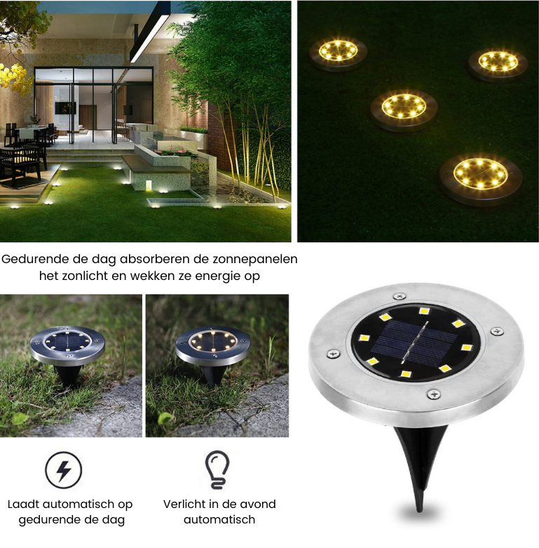 Draadloze LED Solar Tuinpadverlichting