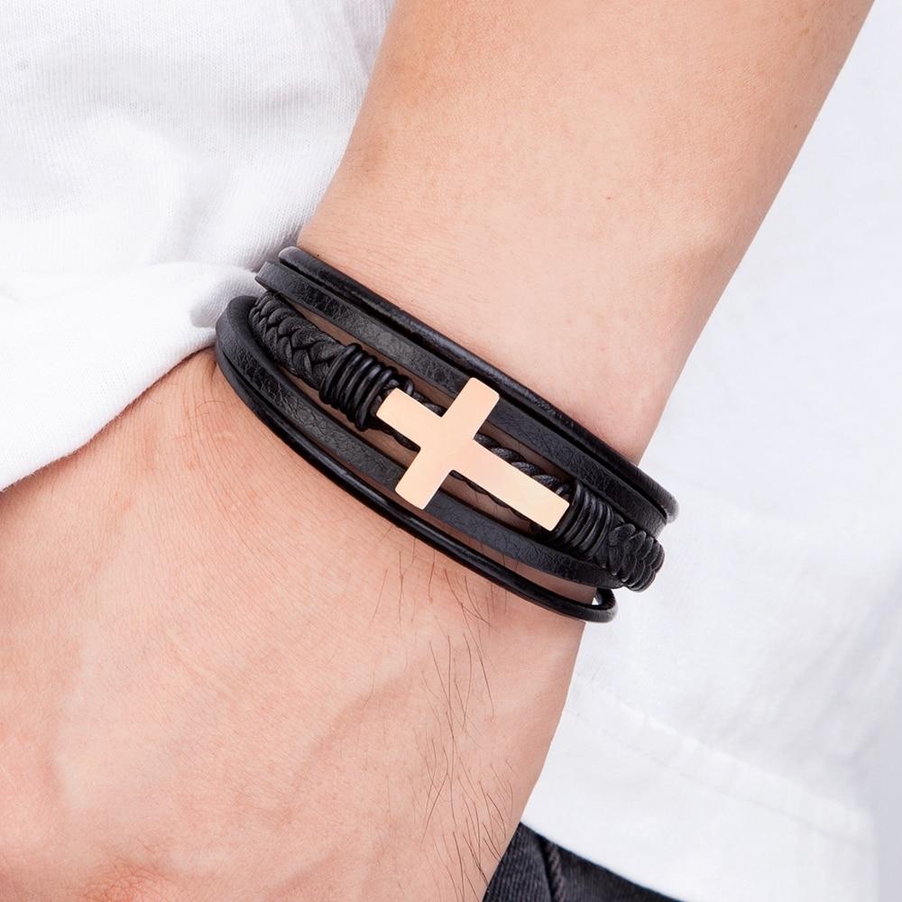 Believer™ - Faith Steel Kruis Armband