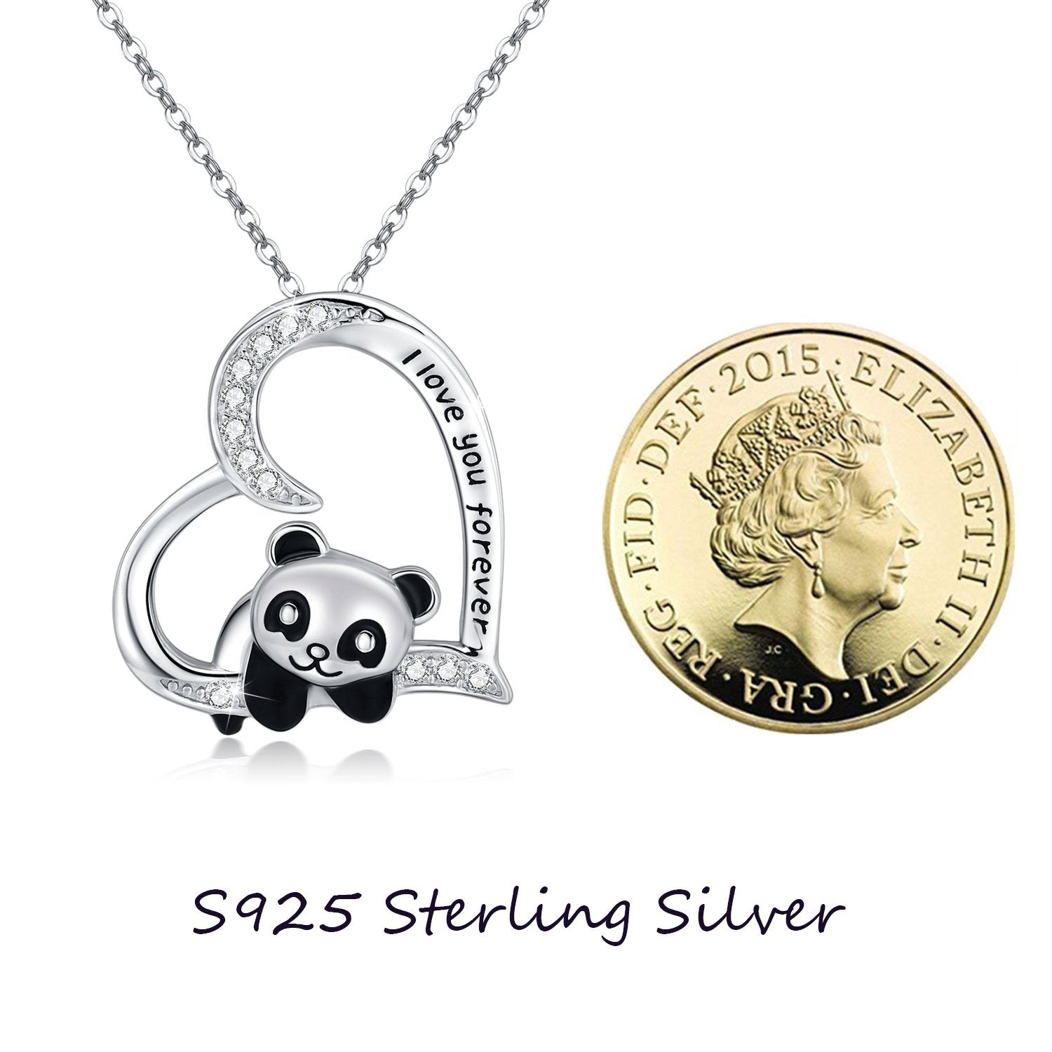 Sterling Zilver Panda Ketting