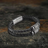 Classic Braided Stainless Steel Leather Bracelet04 | Gthic.com