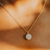 Crystal Sunflower Necklace |925 Sterling Silver