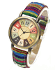 Wise® | Retro Horloge Met Denim Canvas Band